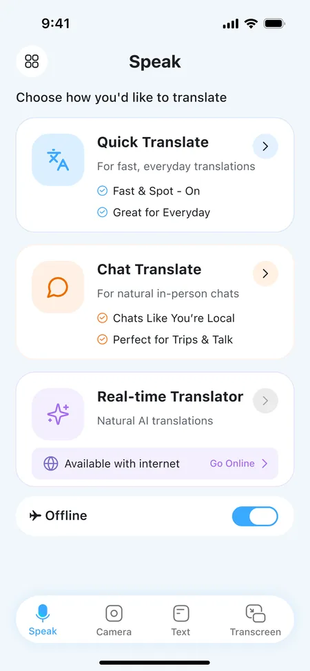 Offline language packs on iPhone