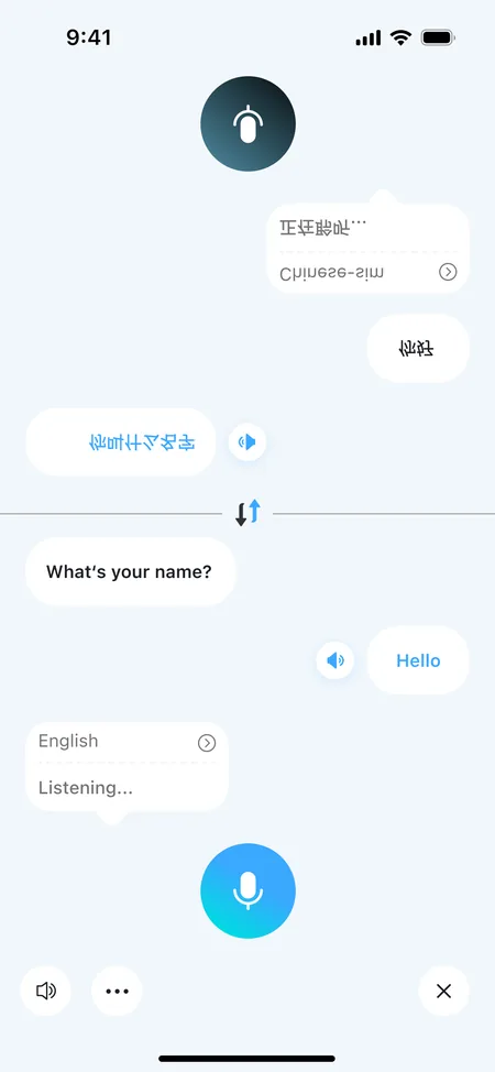 Bilingual conversation on iPhone