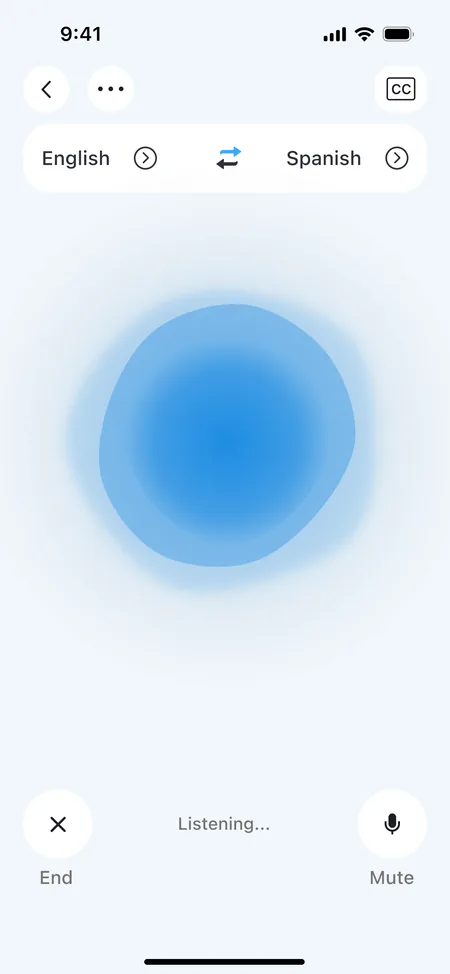 Real-time translation on iPhone